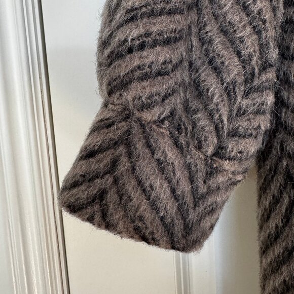 Llama Wool Coat (M/L) Winter Fishtail Overcoat, Vintage Merino Mohair - Picture 8 of 10